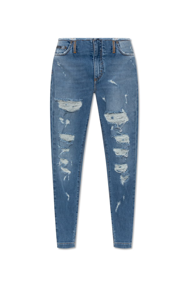 dolce SHORTS & Gabbana Jeans with vintage effect