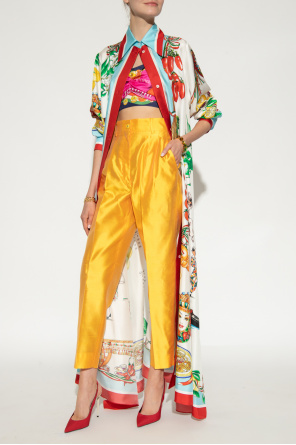 Silk pleat-front trousers od Dolce & Gabbana
