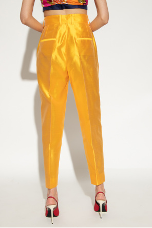 Dolce & Gabbana Silk pleat-front trousers