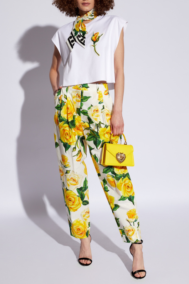 Dolce & Gabbana Spodnie z motywem kwiatowym
