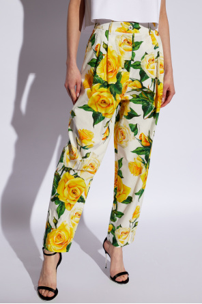 Dolce & Gabbana Spodnie z motywem kwiatowym