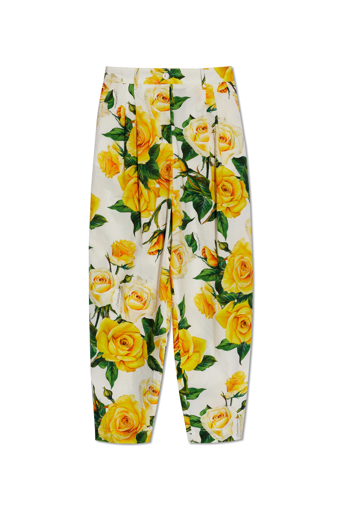 Match any smart-casual dress code with high-end staples like trousers Newborn with floral motif