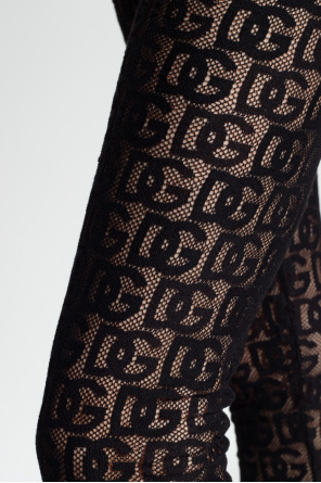 Dolce & Gabbana Openwork leggings with logo