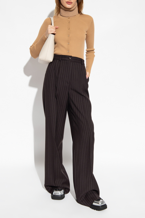 Dolce & Gabbana Spodnie ze wzorem w prążki