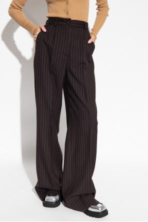 Dolce & Gabbana Spodnie ze wzorem w prążki