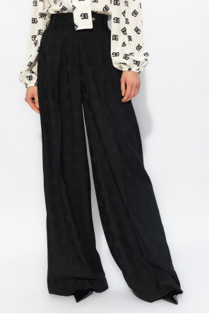 Dolce & Gabbana Monogrammed pleat-front trousers
