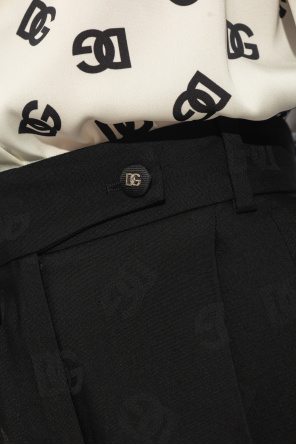 Dolce & Gabbana Spodnie w kant z monogramem
