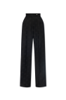 Dolce & Gabbana BLACK Monogrammed pleat-front trousers