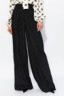 Dolce & Gabbana BLACK Monogrammed pleat-front trousers