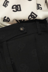 Dolce & Gabbana BLACK Monogrammed pleat-front trousers