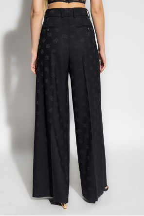 Dolce & Gabbana Wide trousers with logo
