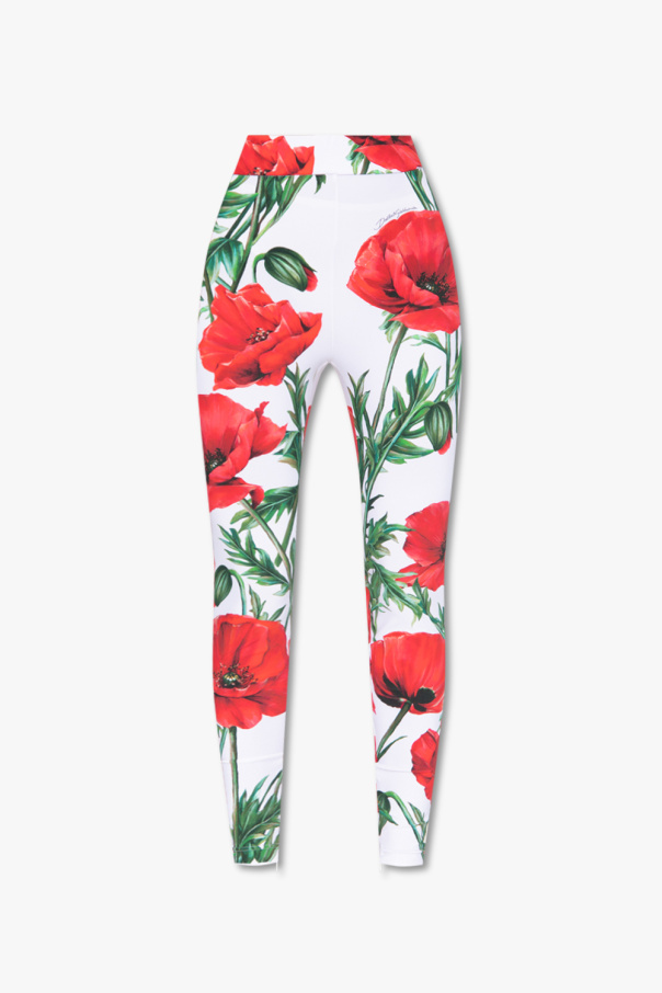 Dolce & Gabbana Spodnie  z motywem kwiatowym