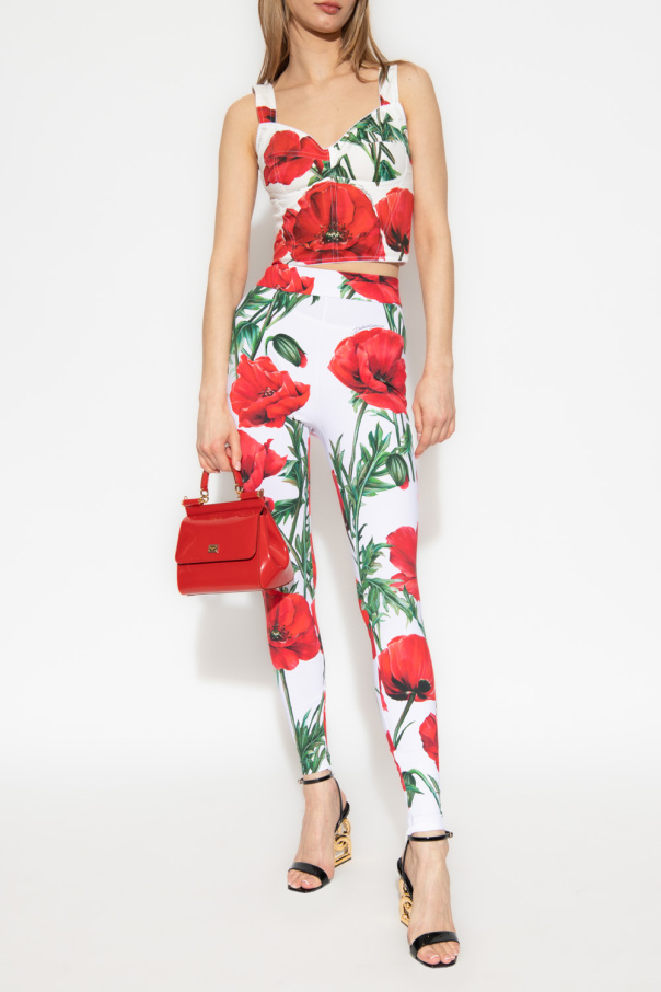 Dolce & Gabbana trousers legging with floral motif