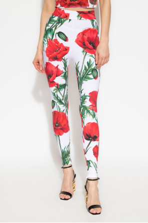 Dolce & Gabbana Spodnie  z motywem kwiatowym