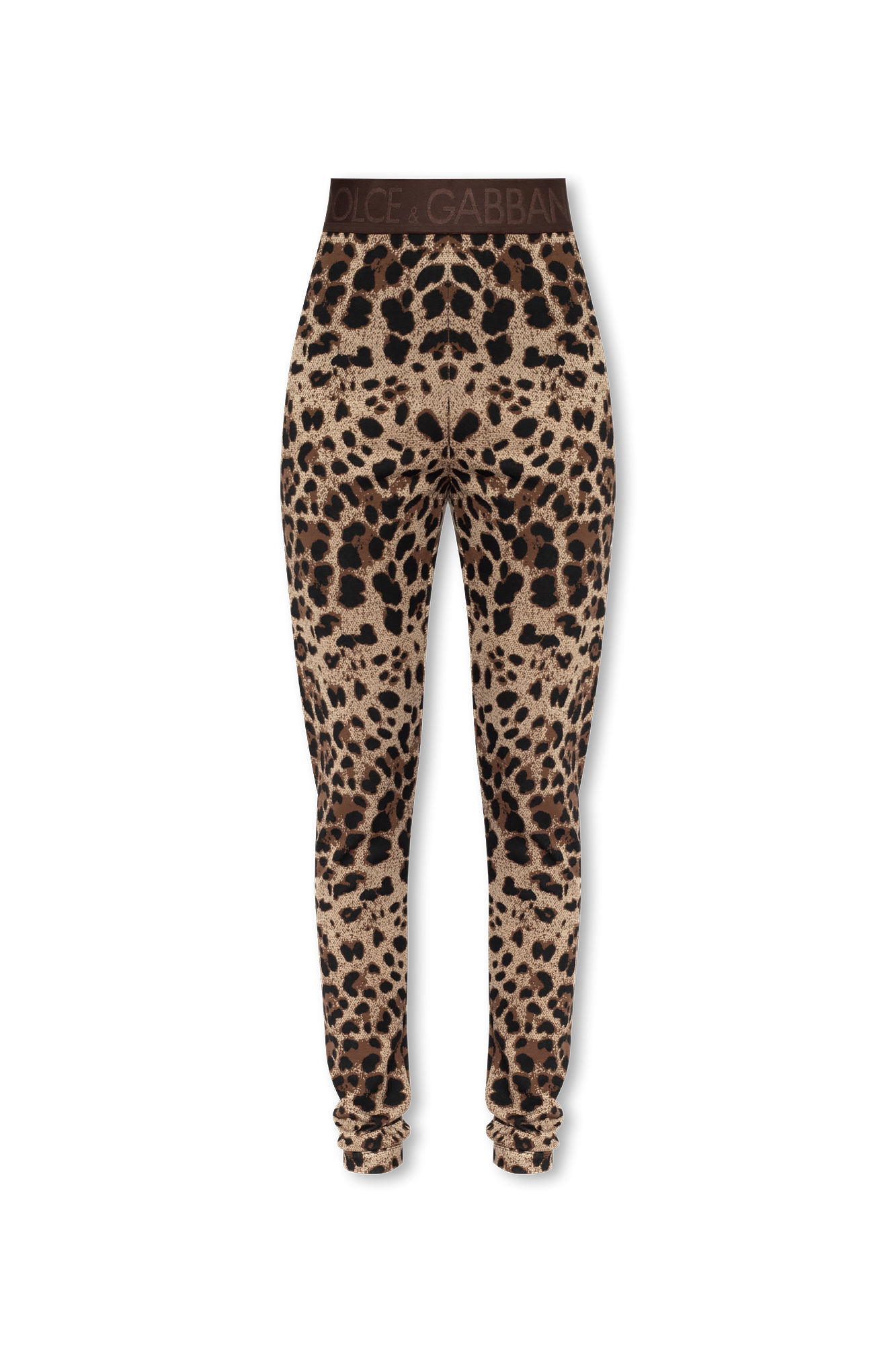 Brown Leggings with leopard print Dolce & Gabbana - Vitkac Canada