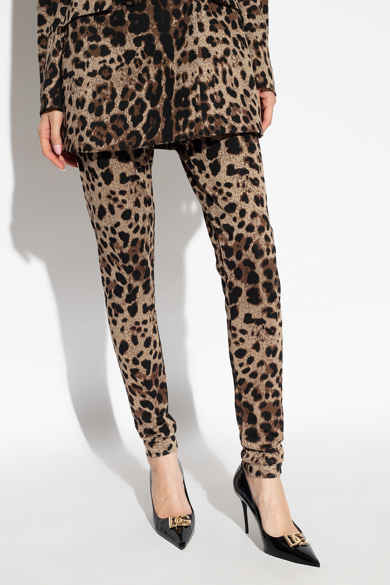 Beige Leopard print leggings Dolce & Gabbana - Vitkac Canada