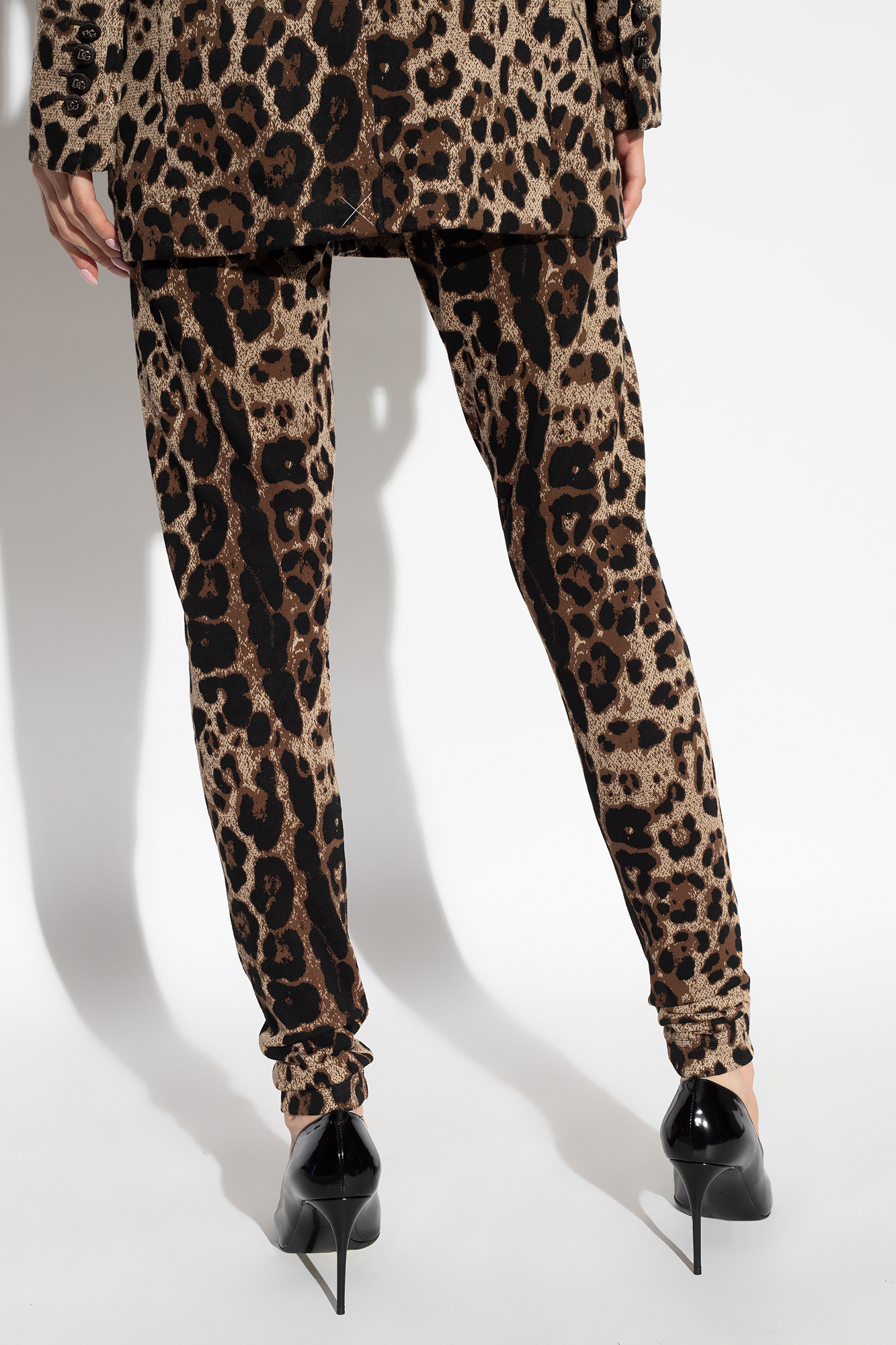 Beige Leopard print leggings Dolce & Gabbana - Vitkac Canada