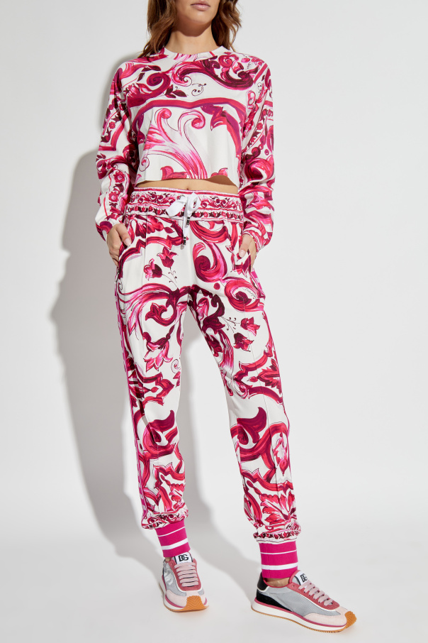 Dolce & Gabbana Pants with Majolica pattern