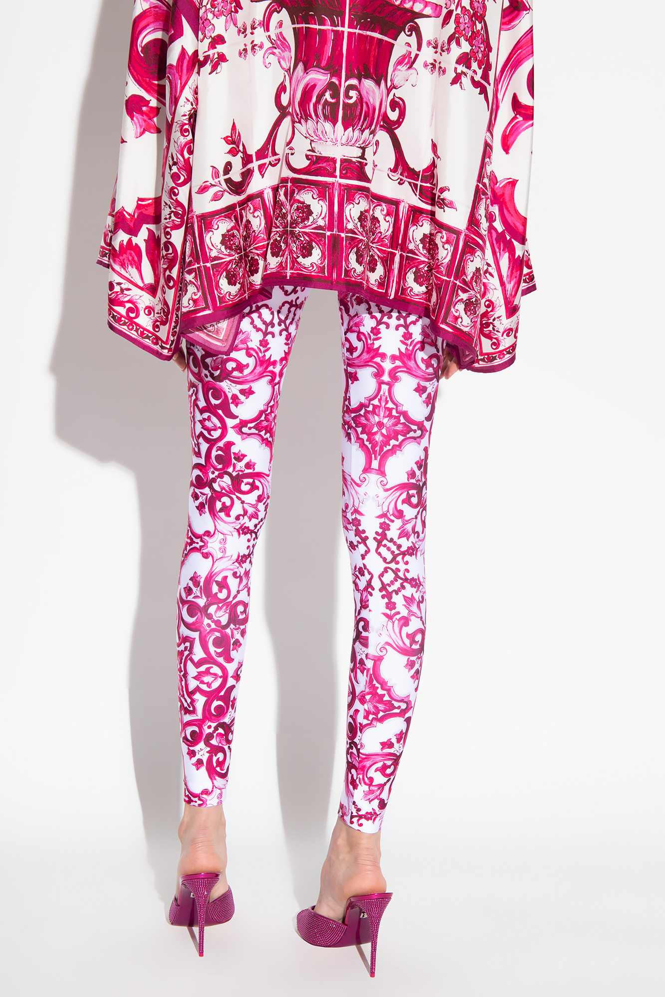 Pink Patterned leggings Dolce & Gabbana - GenesinlifeShops GB - Dolce &  Gabbana logo-print long-sleeved hoodie