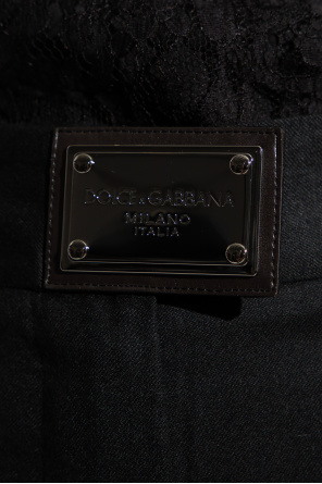 Dolce & Gabbana Wełniane spodnie w kant