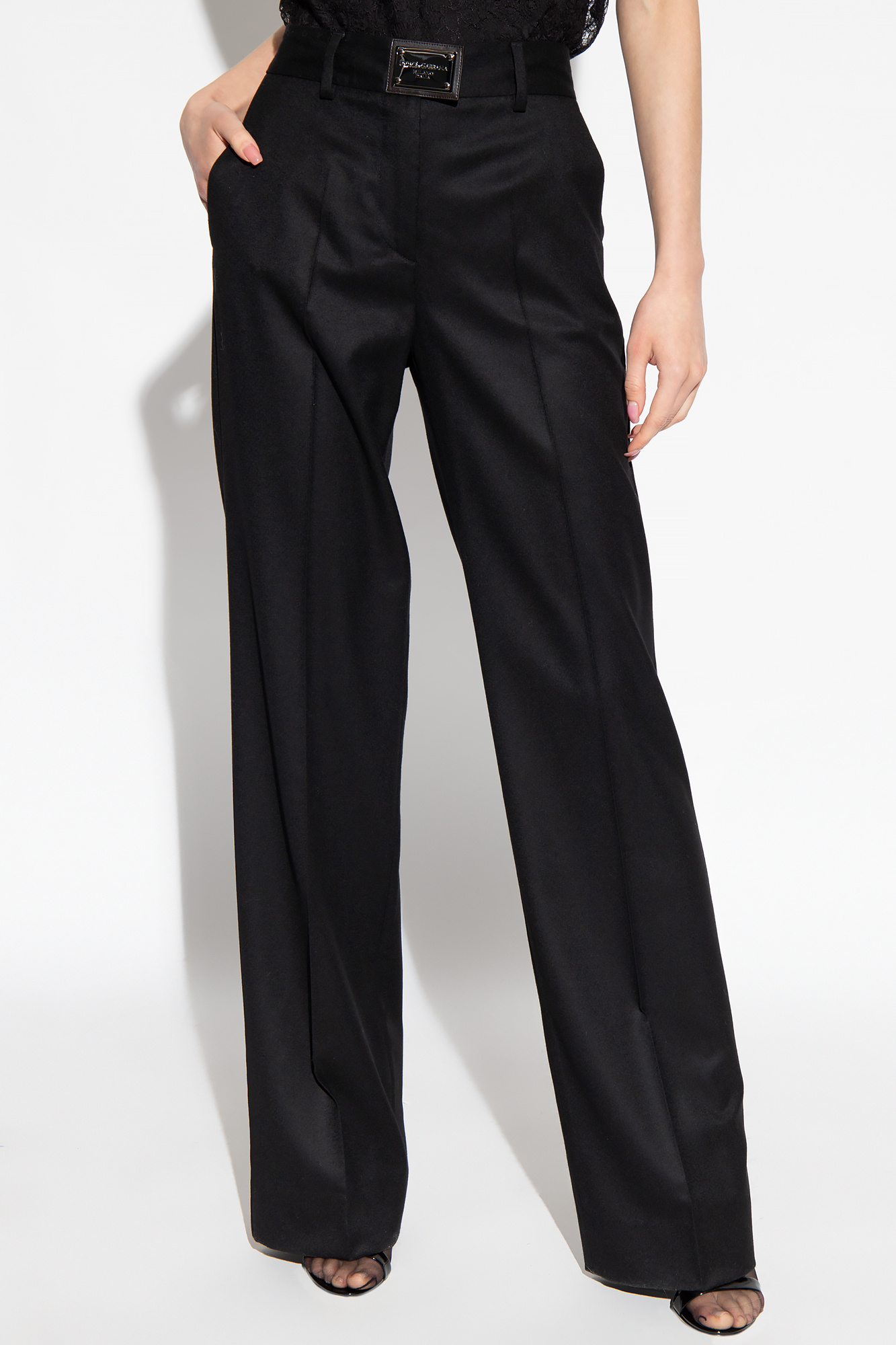 Dolce & Gabbana Wool pleat-front trousers