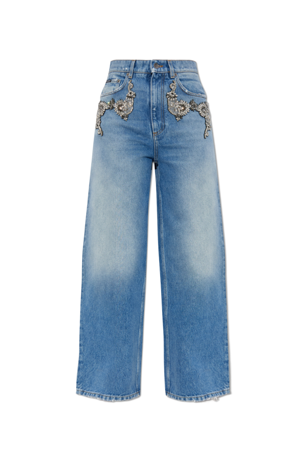 Jeans with shimmering appliqués od Dolce & Gabbana