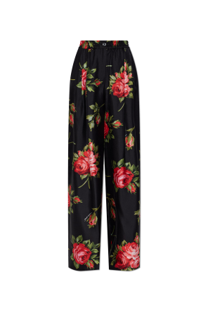 Seidenhose mit Blumenmuster