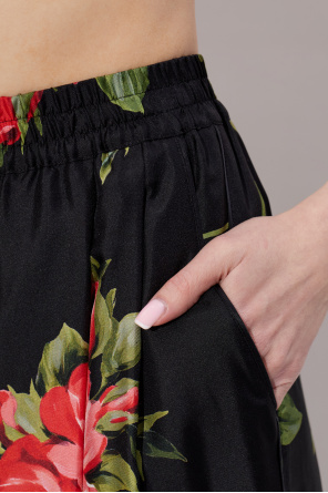 Dolce & Gabbana Seidenhose mit Blumenmuster