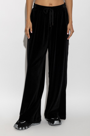 Dolce & Gabbana Velvet trousers with straight-leg cut