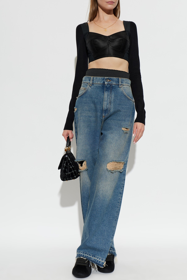 Dolce & Gabbana Blugi cu efect ‘vintage’