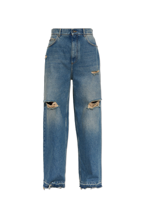 Distressed Blue Boyfriend Jeans with Vintage Finish by Dolce & Gabbana