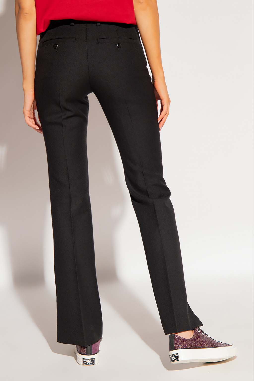 Ami Alexandre Mattiussi Wool pleat-front trousers