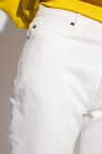 Højtaljede shorts i sort med imiteret krokodilleskindslook Jeans with logo