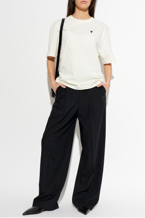Straight-leg wool trousers od Ami Alexandre Mattiussi