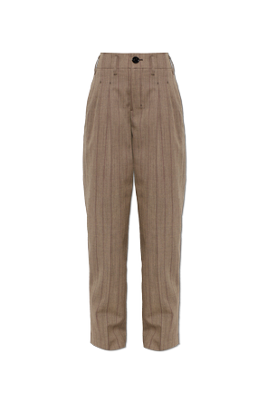 Pantaloni din lână cu model în dungi