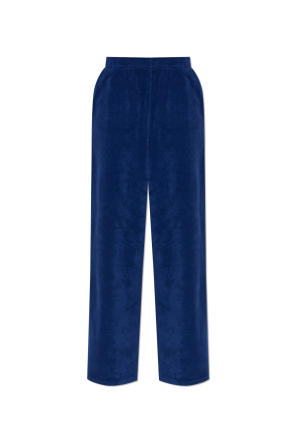 Cotton pants in "frotte" fabric