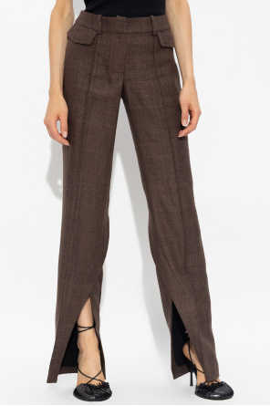 The Mannei ‘Newport’ silk pleat-front trousers