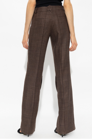 The Mannei ‘Newport’ silk pleat-front trousers