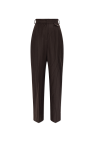 The Mannei BROWN ‘Jafr’ pleat-front trousers
