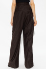 The Mannei BROWN ‘Jafr’ pleat-front trousers