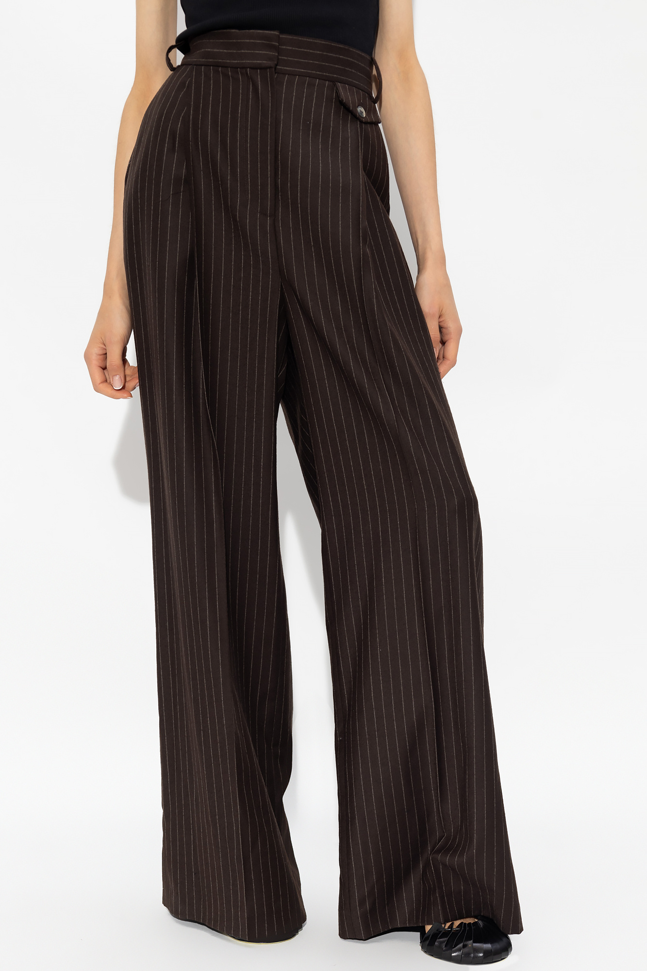 The Mannei ‘Jafr’ pleat-front silk trousers