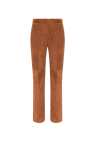 The Mannei BROWN ‘Sewan’ suede trousers