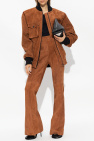 The Mannei BROWN ‘Sewan’ suede trousers