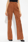 The Mannei BROWN ‘Sewan’ suede trousers