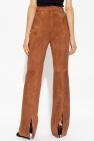 The Mannei BROWN ‘Sewan’ suede trousers