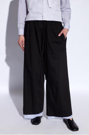 Yohji Yamamoto Bawełniane spodnie