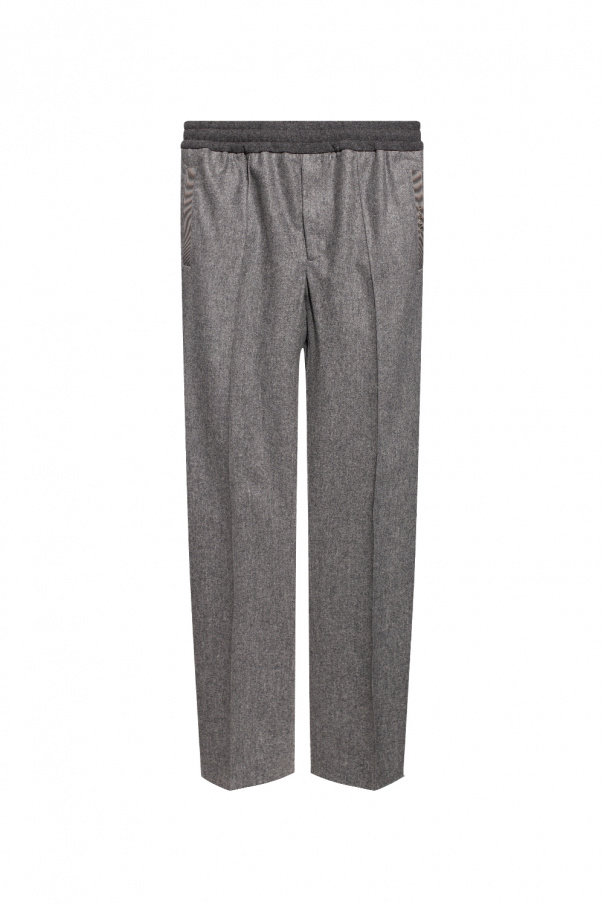 Moncler Wool trousers with logo