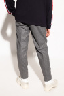 Moncler Wool trousers anglaise with logo