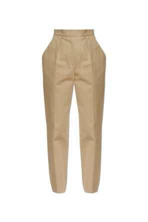 High-waisted trousers