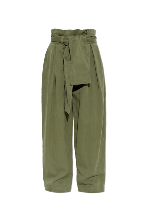 Pantalones de tiro alto con cinturón